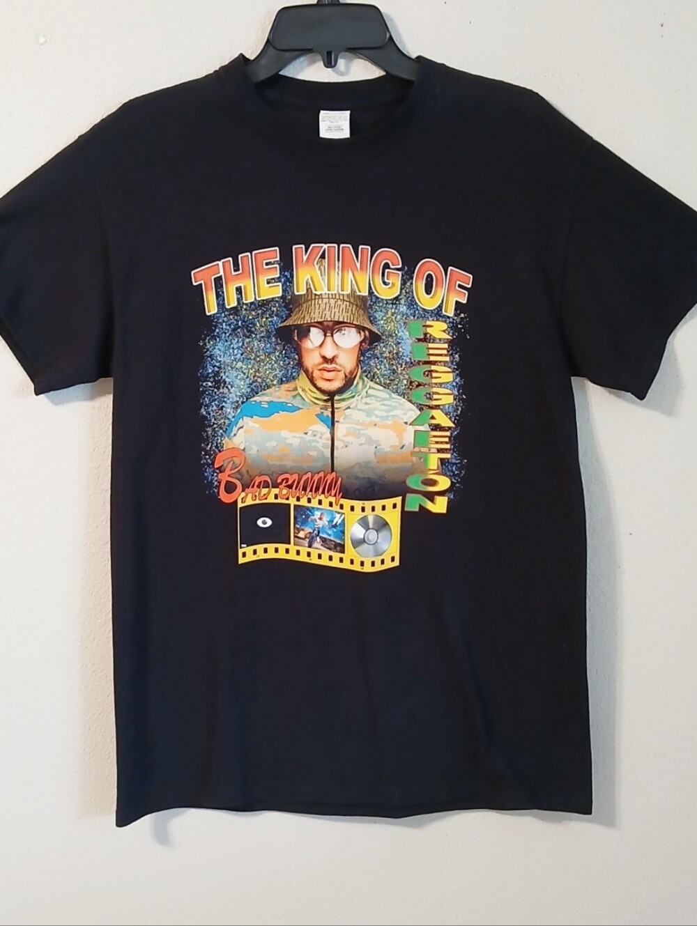 Bad Bunny Black Graphc Music T Shirt Size Medium King Of Reggaeton
